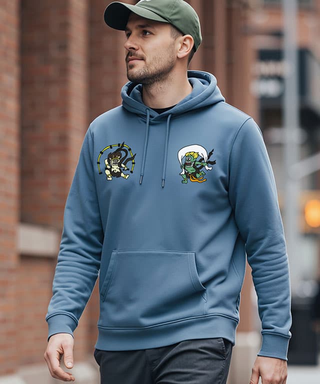 Japanese Fujin & Raijin Art – Wind and Thunder Gods - Image 2