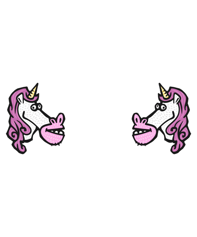 Face-to-Face Unicorn Illustration (Relaxed Style) - Image 2