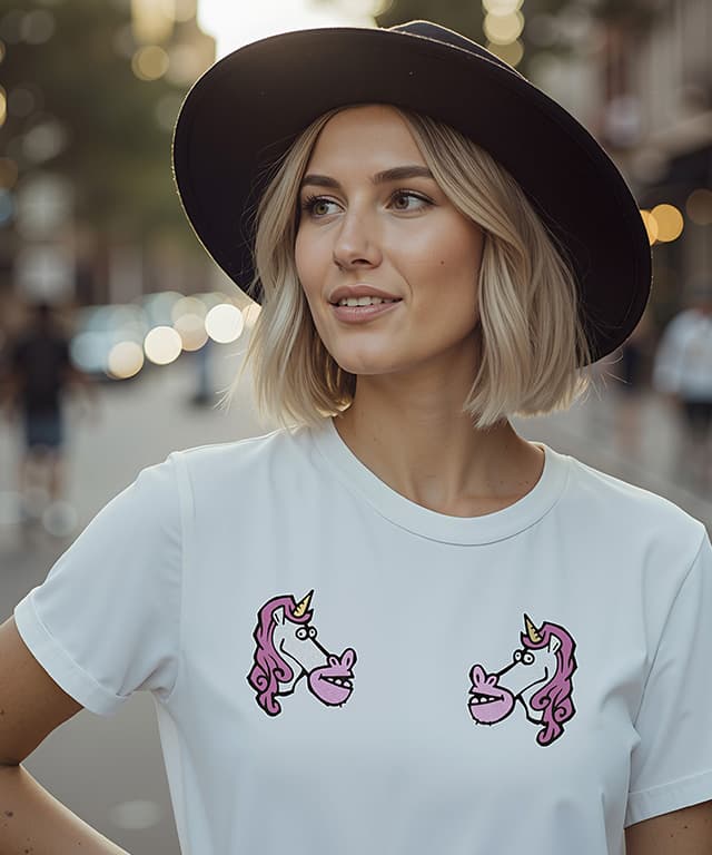 Face-to-Face Unicorn Illustration (Relaxed Style) - Image 1