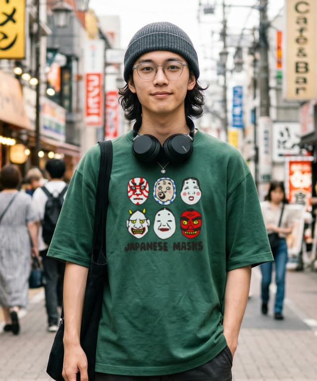 ゆるい日本のお面たち - 画像1