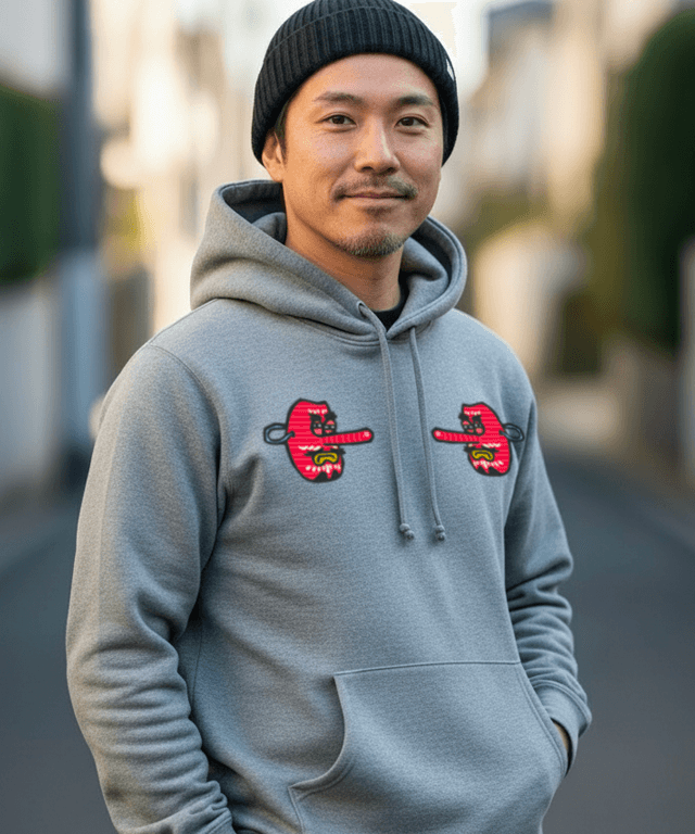 向かい合うゆるい天狗 face2face