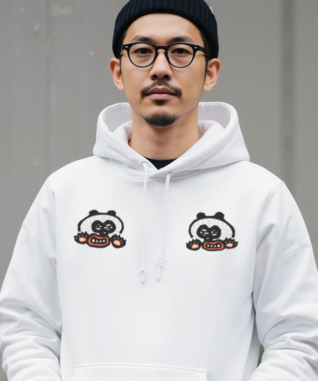 向かい合うゆるいパンダ face2face - 画像1