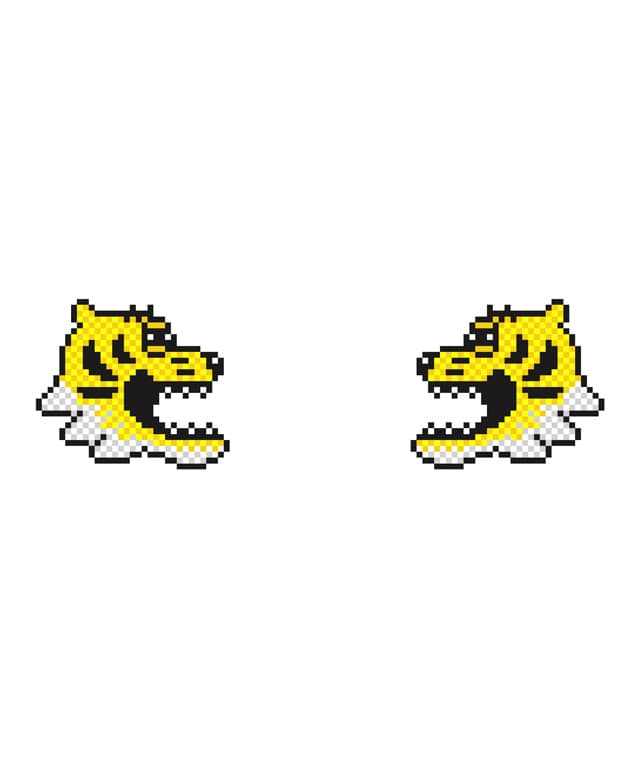 ゆるい虎と虎（ドット） - 画像2