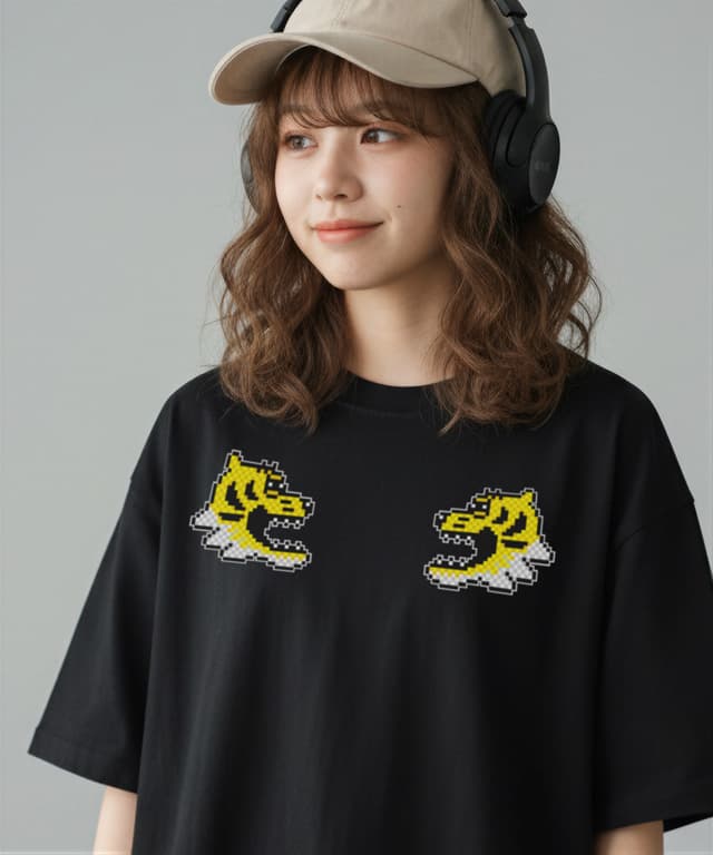 ゆるい虎と虎（ドット） - 画像1