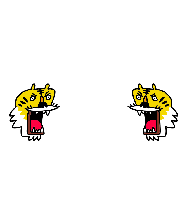 Face-to-Face Tiger Illustration 2 (Relaxed Style) - Image 2
